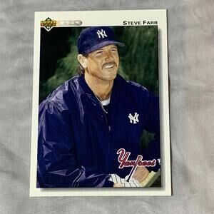 1991 Upper Deck Steve Farr New York Yankees Baseball Card #48